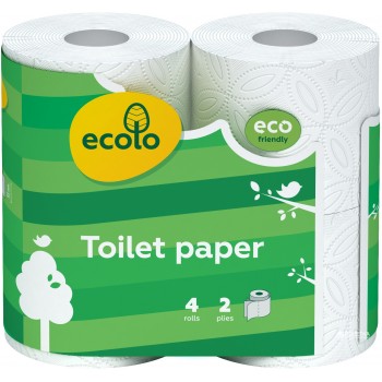 Туалетная бумага Ecolo белая 4 рулона (4820023747135)