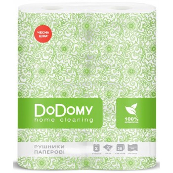 Бумажные полотенца двухшаровые DoDomy 2 шт (4820164151792)