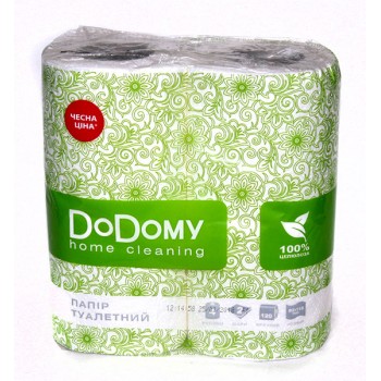Туалетная бумага двухшаровая DoDomy белая 4 рулона (4820164151808)