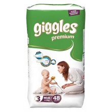 Підгузники дитячі Giggles Premium (3) 4-9 48шт