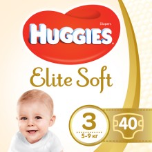 Подгузники детские Huggies Elite Soft 3, 5-9 кг 40 шт (5029053547770)