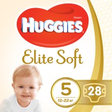 Подгузники детские Huggies Elite Soft 5, 12-22 кг 28 шт (5029053547794)