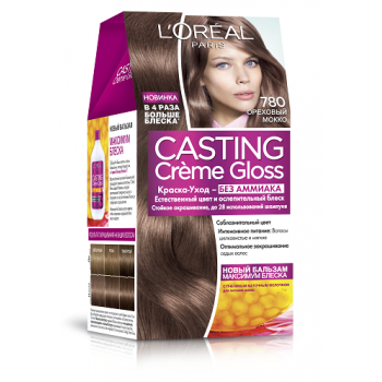 Крем-краска для волос без аммиака L'Oreal Paris Casting Creme Gloss 780 - Ореховый мокко 180 мл (3600523281510)