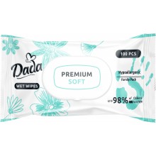 Влажные салфетки для детей Dada Premium Soft с клапаном 100 шт (4823071659757)