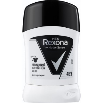 Дезодорант-антиперспирант stick Rexona Невидимый на черном и белом 50 мл  (46143617)